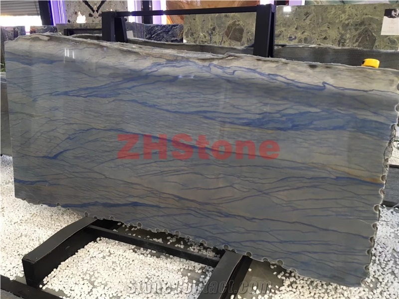 Azul Imperial Quartzite Slab for Building Material Interior Decoration
