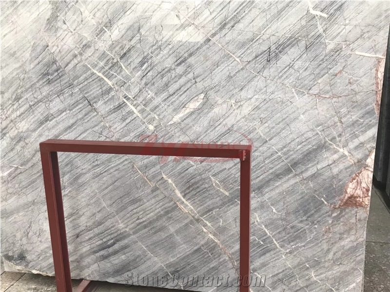 Cloudy Grey Marble Slabs for Carpet Medallions