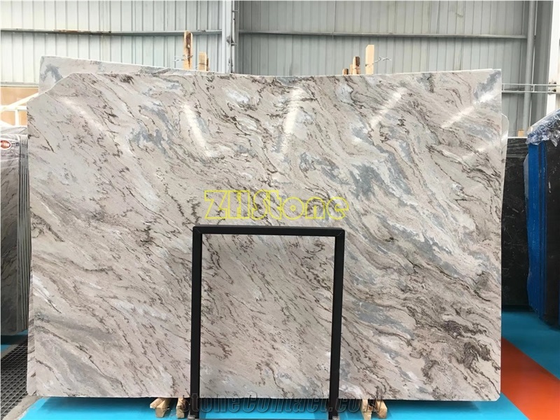 Fantasy Sand Marble Grey Marble with Blue Veins Marble Slab