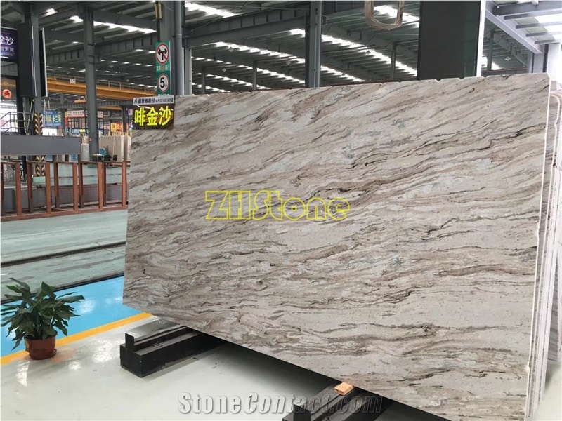 Fantasy Sand Marble Grey Marble with Blue Veins Marble Slab