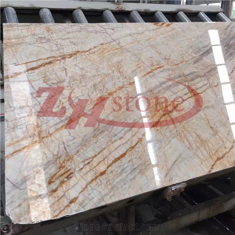 Golden Spider Marble Drama Gold Marble Slabs for Vanity Top