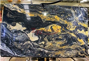Nero Picasso Marble Picasso Gold Marble Slabs for Background