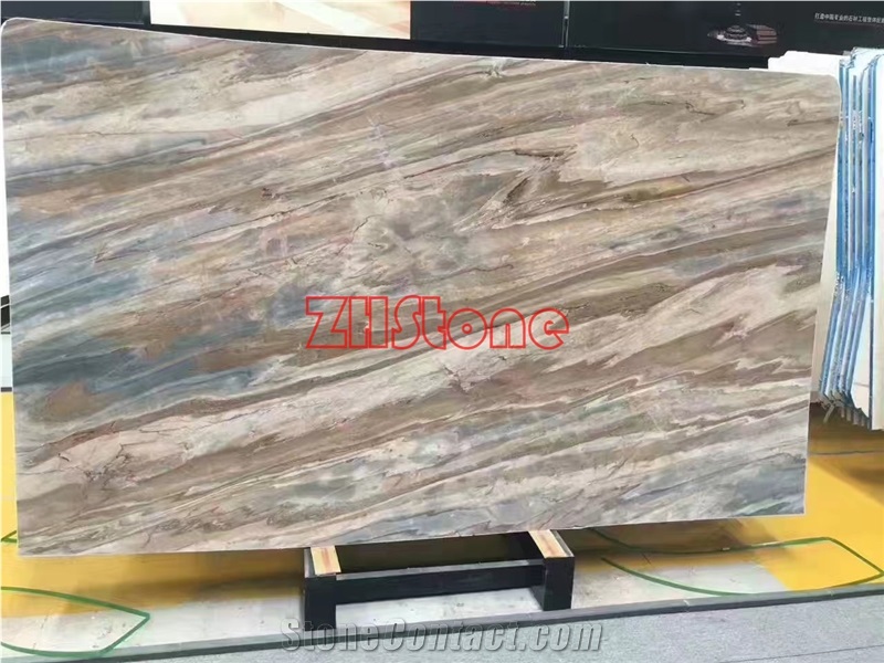 Roman Impression Marble China Wooden Marble Slabs for Wall Tile