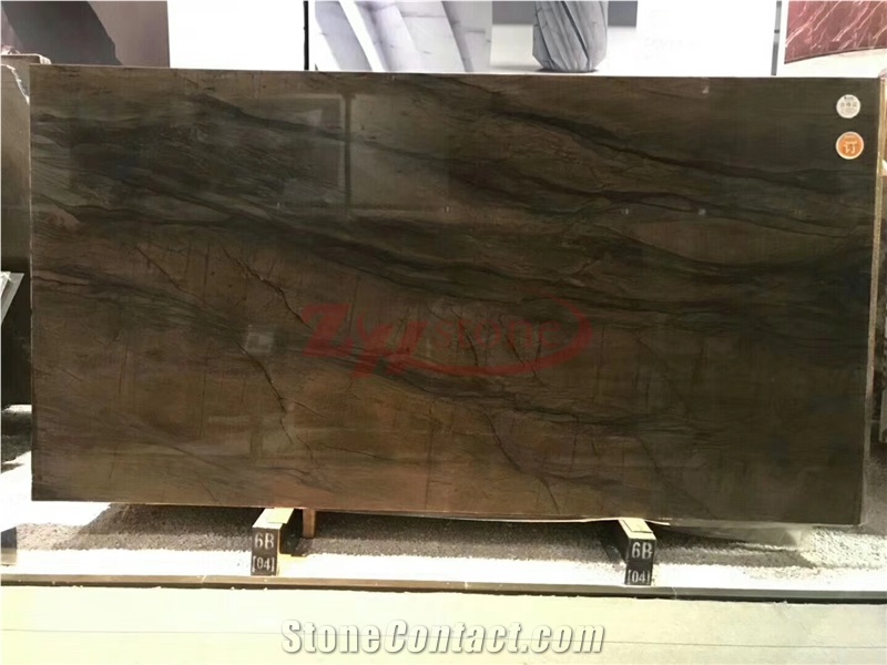 Shangri La Dark Brown Quartzite Slabs for Wall&Floor Tile Covering