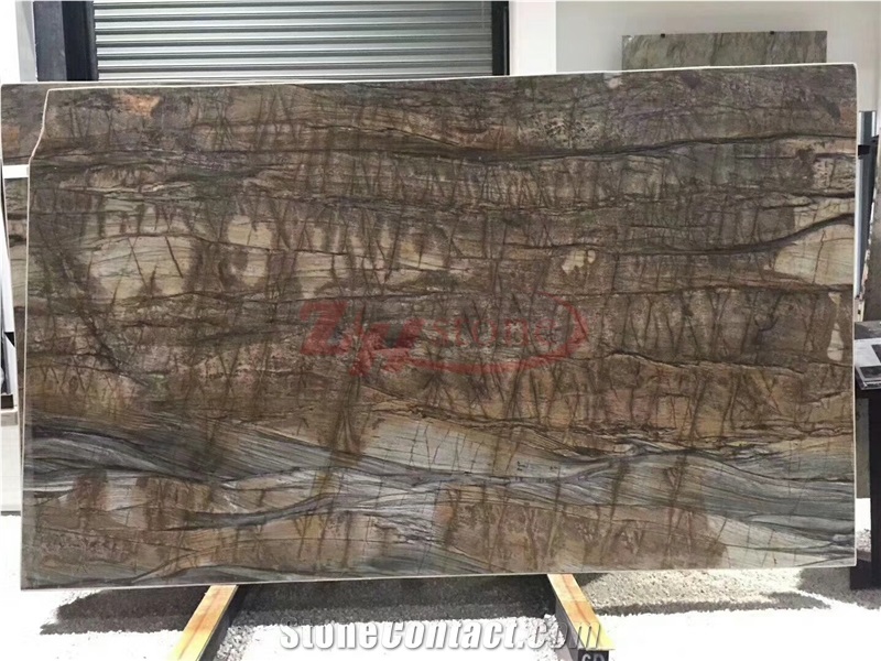 Shangri La Dark Brown Quartzite Slabs for Wall&Floor Tile Covering
