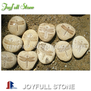 Natural River Stone Owls, Cobble Stone Owls