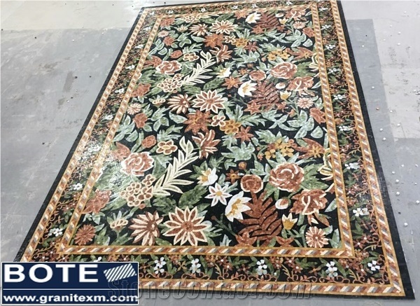 Flower Carpet Marble Floor Medallions Square Polished Decorativ Mosaic