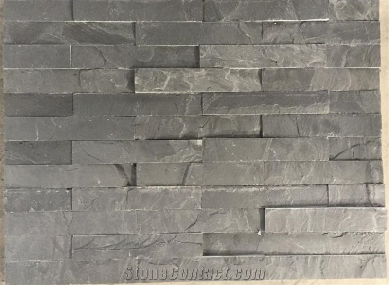 Factory Direct Sale Natural Black Slate Cultural Stone,Wall Cladding