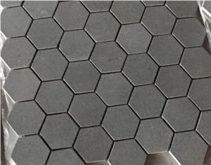 Cambrian Black Basalt Honed Hexagon Mosaic Tile