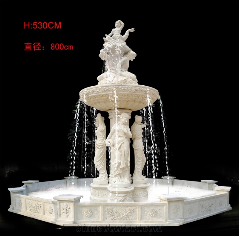 Outdoor Water Fountain, Marble Fountain