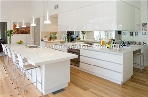 White Quartz Stone Bench Countertop