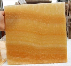 Yellow Honey Onyx Tiles Slabs for Countertop Decoration