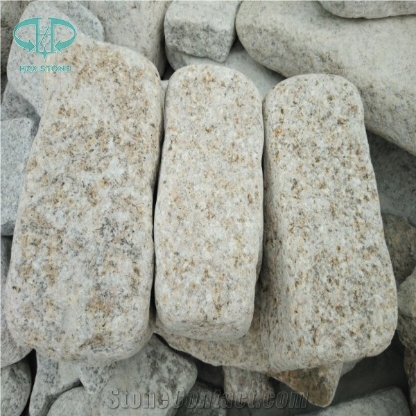 G682 Rust Sesame Granite Cube Stone Paver,Beige Granite Cobble