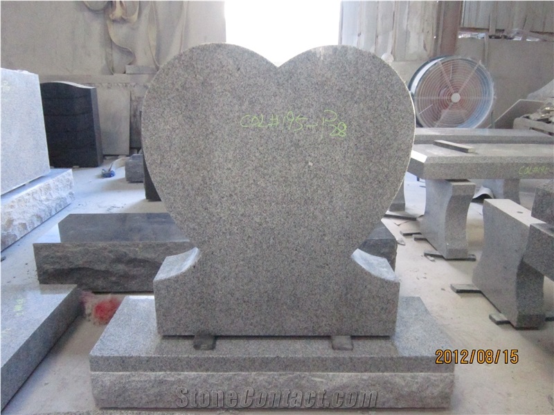 Custom Granite Monument Design Multicolor Purple Heart Tombstones