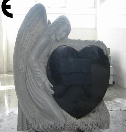 Custome Granite Stone Monuments G603 Angel Monuments for Cemetery