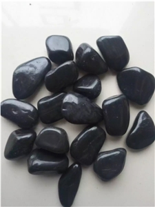 High Polished Black Pebble Stone, River Stone