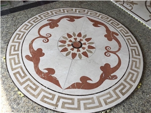 Polished Marble Inlay Pattern,Interior Stone Waterjet Floor Medallions