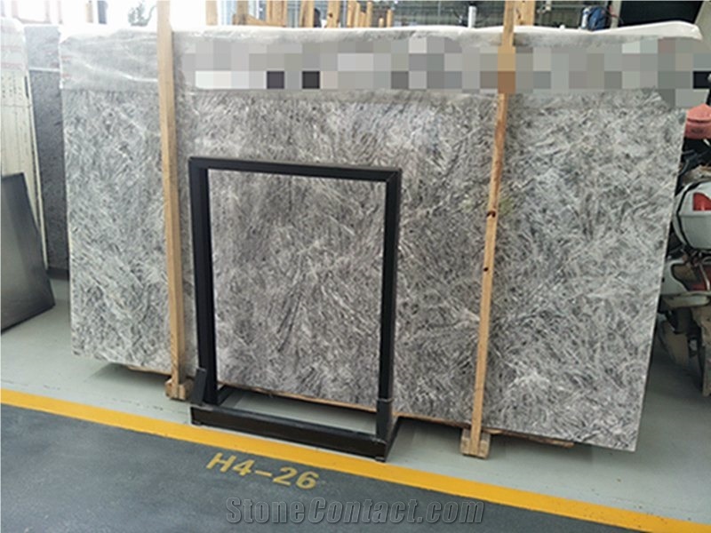 China Snow Silver Marble Slab Indoor Building Stone Floor Covering