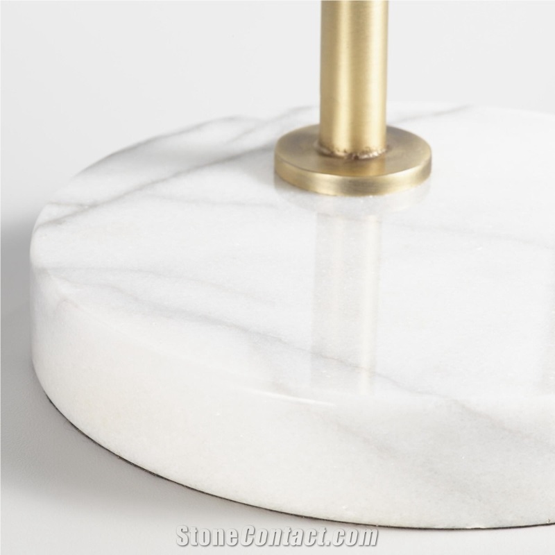 Good Quality White Marble Lamp Bases Tiles for Table Lamp