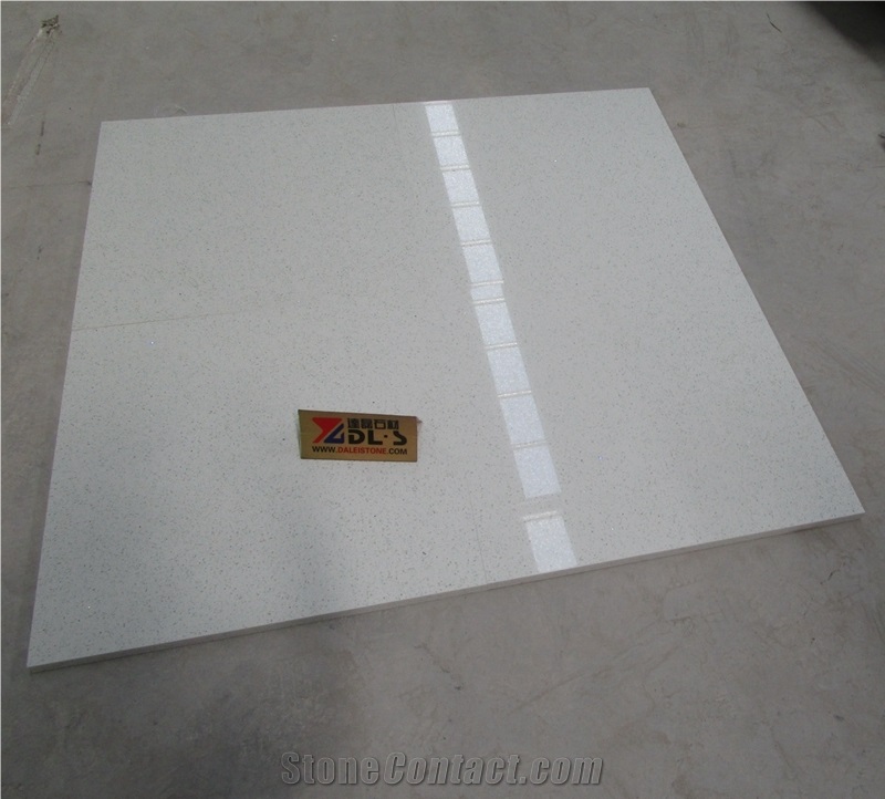 Polished Artificial Crystal White, Quartz Crystal Floor Tiles