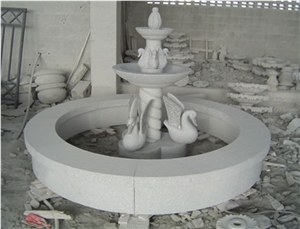 Factory Direct Hand Carved Grey Fountain Exterior Garden Decoration