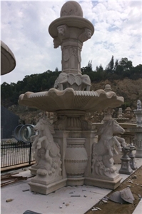 Granite Sculpture Fountain&Floating Sphere Exterior Garden Decoration
