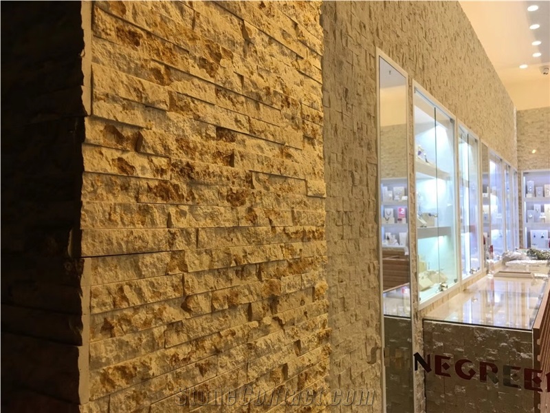 Yellow Cultural Stone Sandstone Building Wall Cladding