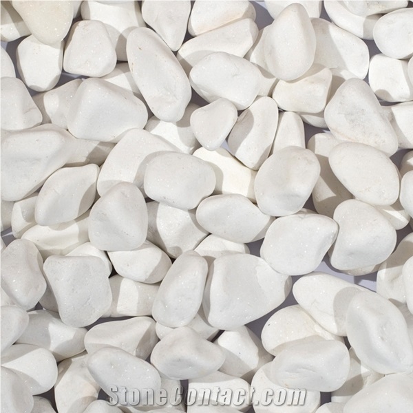 White Pebbles and Gravels from Thassos Marble