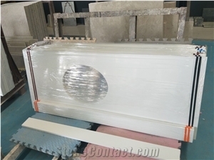 Artifical Stone Bathroom Countertops White Quartz Good Quality And Price