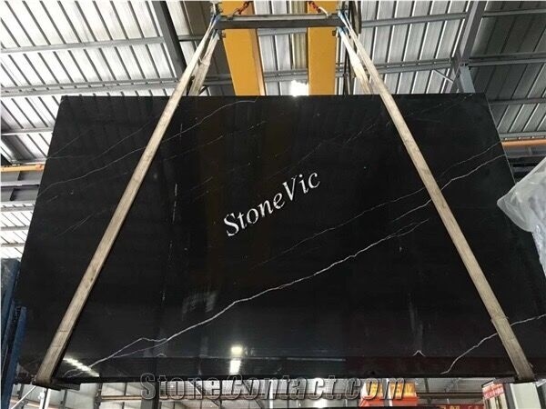 Black Marble Nero Marquina Customer Design Big Size Large Weightlight Laminated Panel