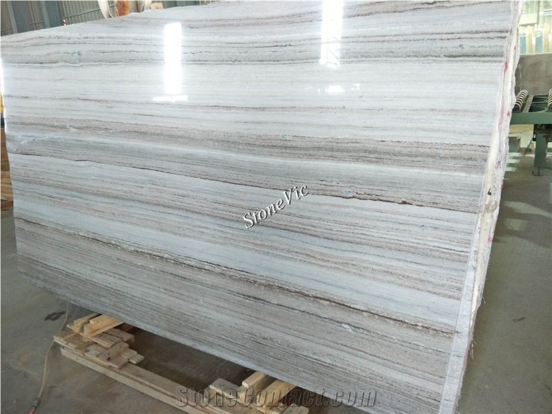 China Wood Gray Marble,Crystal,Vein,White,Serpeggiante,Catera Grey