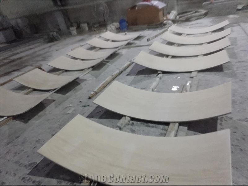 Moca Cream Honeycomb Exterior Panels, Curved Fabrication for Door Tops