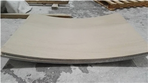 Moca Cream Honeycomb Exterior Panels, Curved Fabrication for Door Tops