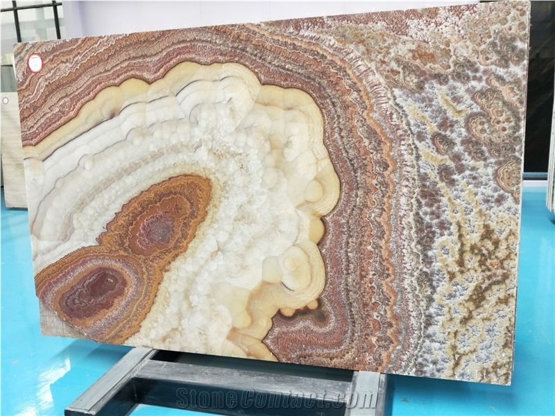 Onyx Coral Tiger Slabs Good Price with Good Quality
