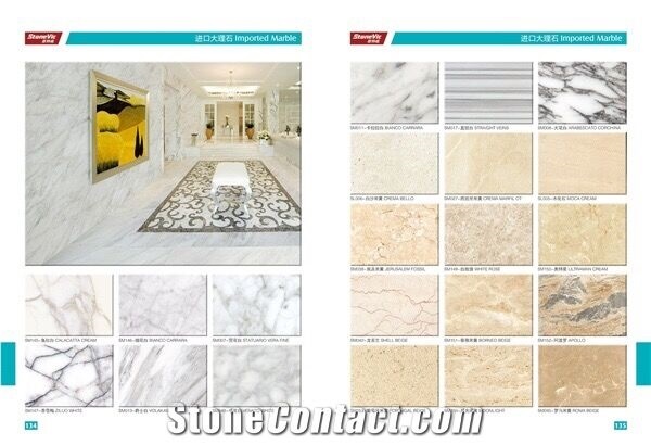 White Marble Calacatta Amber Slabs&Tiles for Floor&Wall, Translucent/Thin