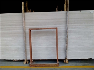White Marble with Wood Veins Tuff Tile