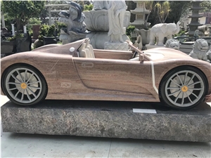 Ferrari Car Stone Sculpture,Same Size Stone Car