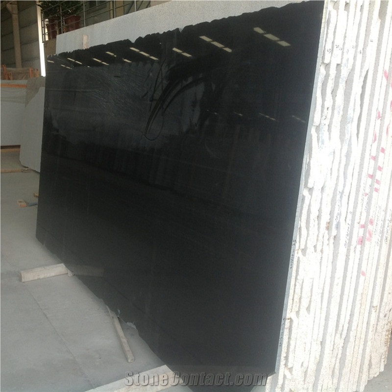 China Shanxi Black Granite,Absolute Black Granite 2cm and 3cm Big Slab