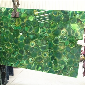 Natural Cheap Green Onyx Agate Stone Slab Green Semiprecious Slab Tile