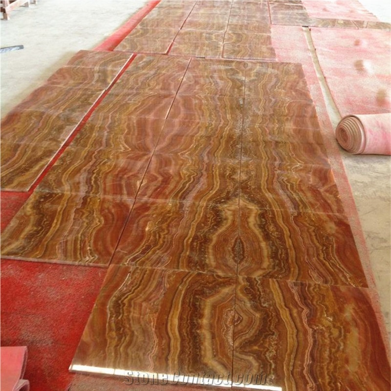 Red Multicolor Onyx,Tiger Red Onyx Floor Tile,Red Wood Vein Onyx Slab