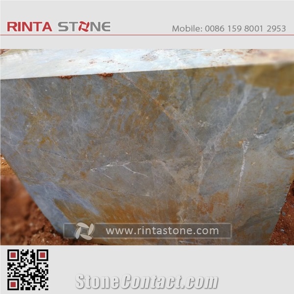 Hunan Grey Marble Block Silver Sable China Cheap Ermine Mink Gray Block