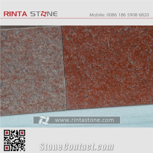 Yingjing Red Granite G5171 China Dark Natural Colour Stone，Granite Tiles & Slabs