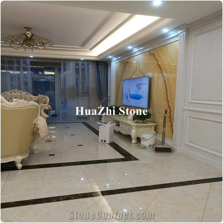 Beige Marble Stone Color Marble Flooring Border Designs for Hall