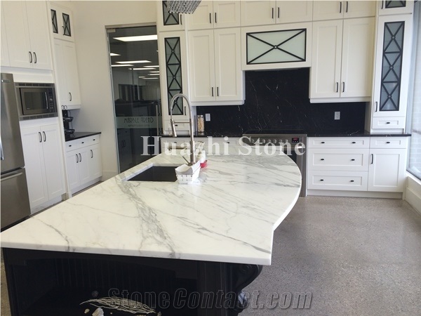 Carrara White Marble Kitchen Countertops Stone Bench Tops Island