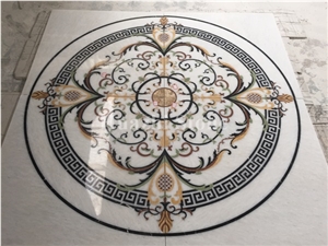 Cheap Polished Round Water Jet Medallions Flooring Tiles,