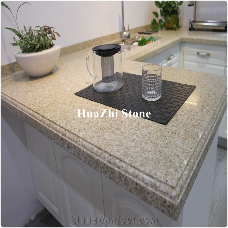 Hotel Projects Pure Solid Color Quartz Stone Countertops Sale From
