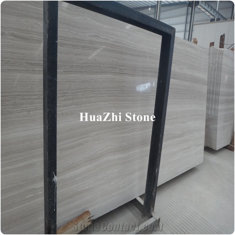 Huazhi Stone White Bianco Perlino Wood Marble Bathroom Tile
