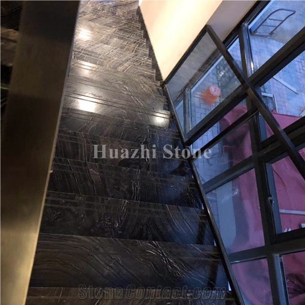 Kenya Black Facade/Chinese Marble/Black Wooden/Out Door Wall/Serpegiante/Tile