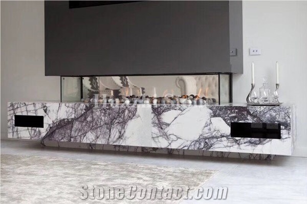 Lilac White Natural Marble Slabs