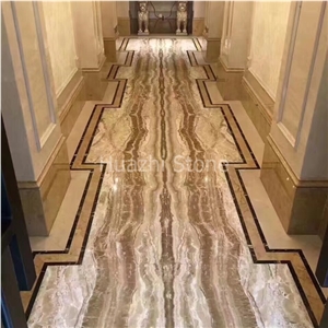 Natural Onyx Travertine for Home/Hotel Interior Wall &Floor Use